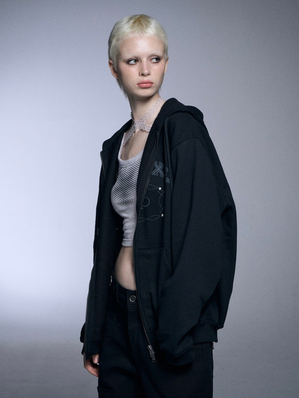 【SETUP‐EXE】OVERSIZED TWO-WAY ZIPUP HOODIE