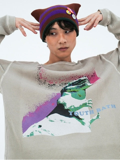 【YOUTHBATH】SQUARE STRIPE BEANIE