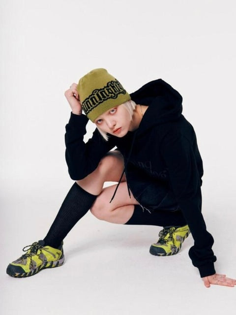 【runningHIGH】SKULL LOGO JACQUARD BEANIE