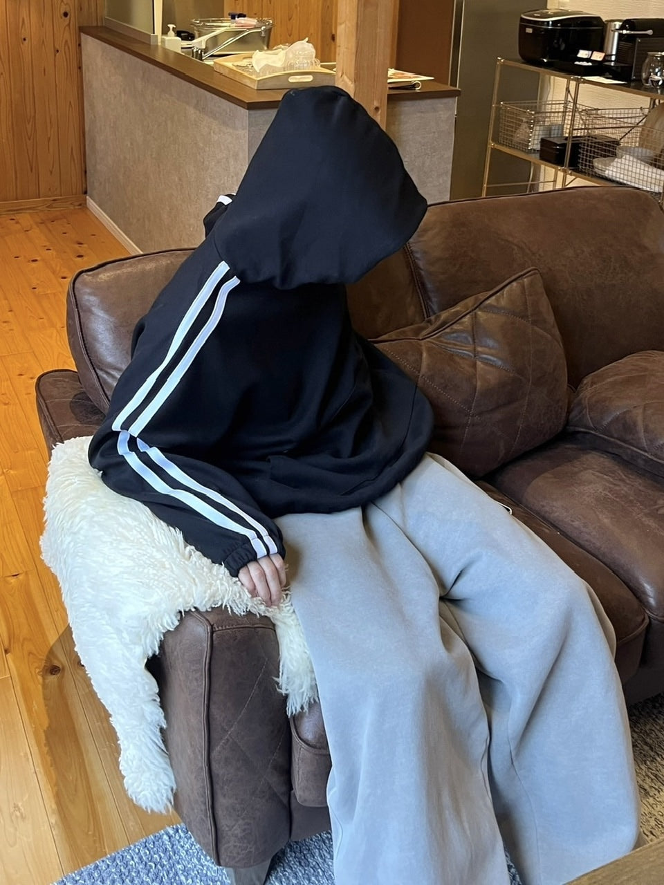 受注制【youll】line sweat hoodie