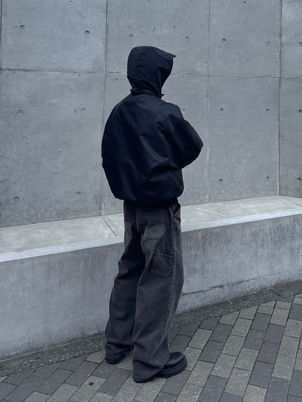 大阪店WEB限定受注制【Chikashitsu +】vintage wash carpenter denim pants (2color)