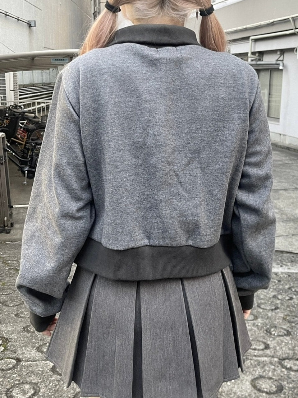 受注制【nmtc +】ribbon zip up jacket (2color) / 【エヌエムティーシープラス】リボンジップアップ長袖ジャケット