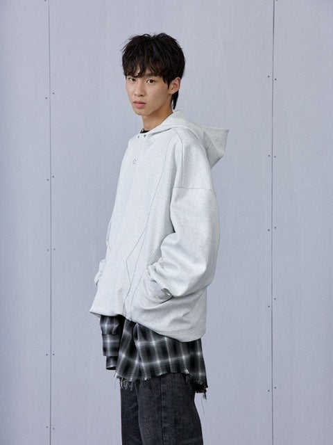 【ARCH by ROARINGWILD】GEOMETRIC LOOSE FIT HOODIE