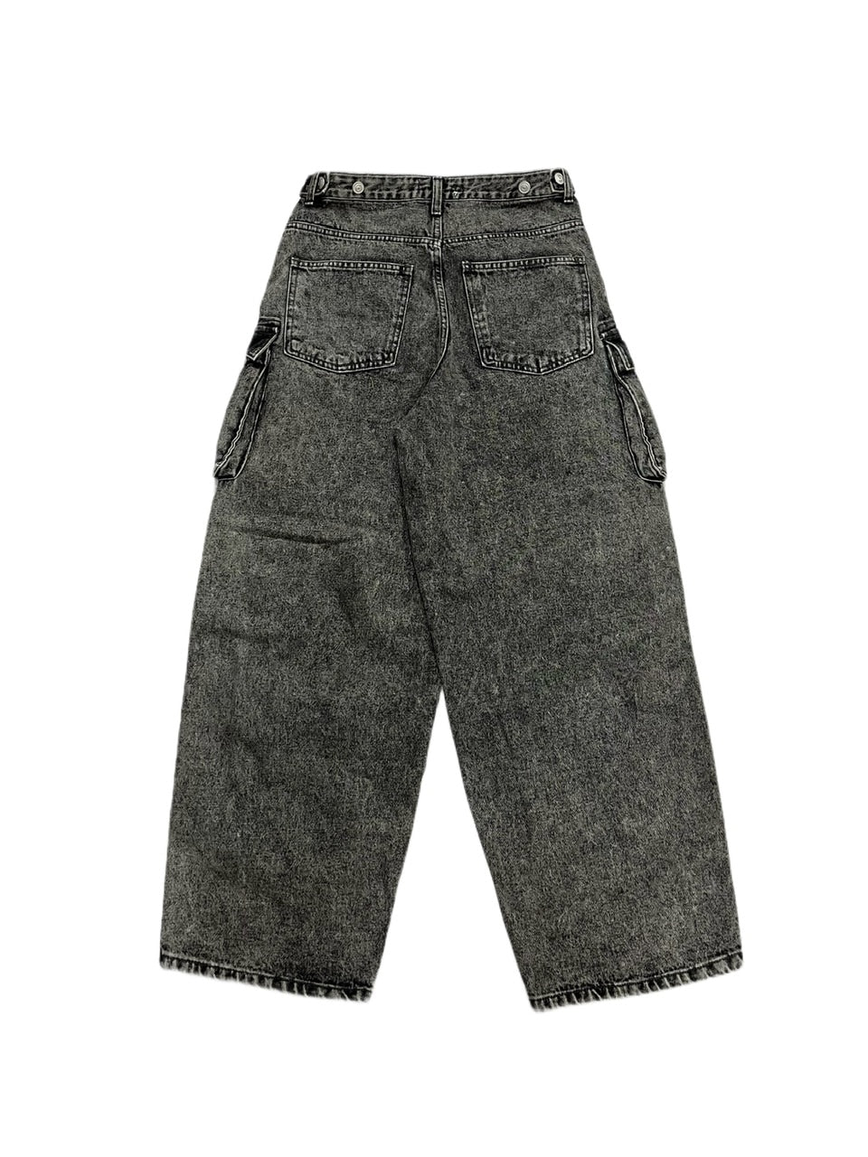 【Never mind the XU】pocket cargo denim pants 2 (2color) / 【ネバーマインドザエックスユー】ポケットカーゴワイドデニムパンツ