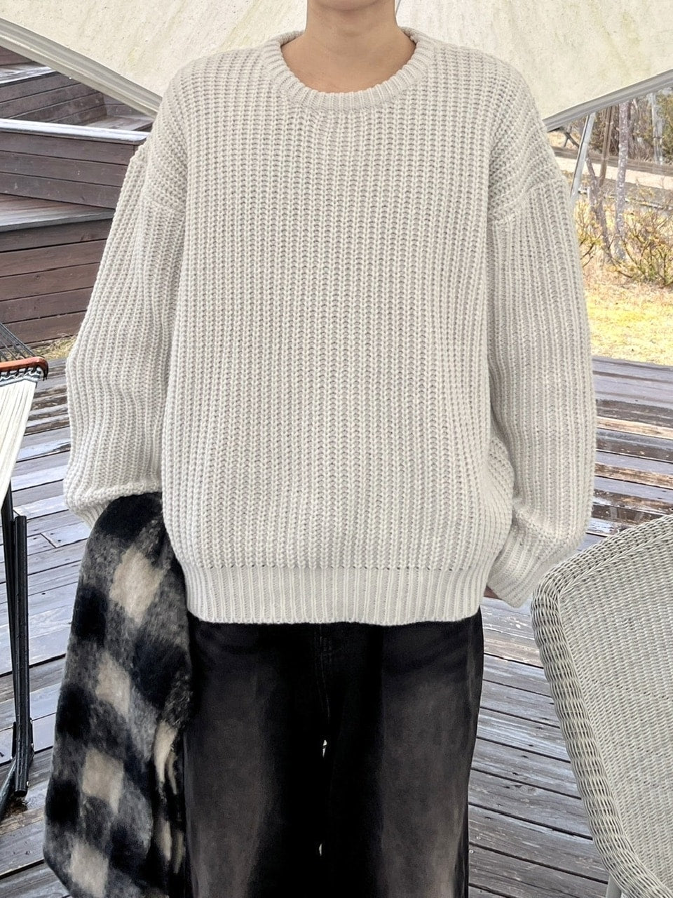 受注制【youll】waffle knit (2color)