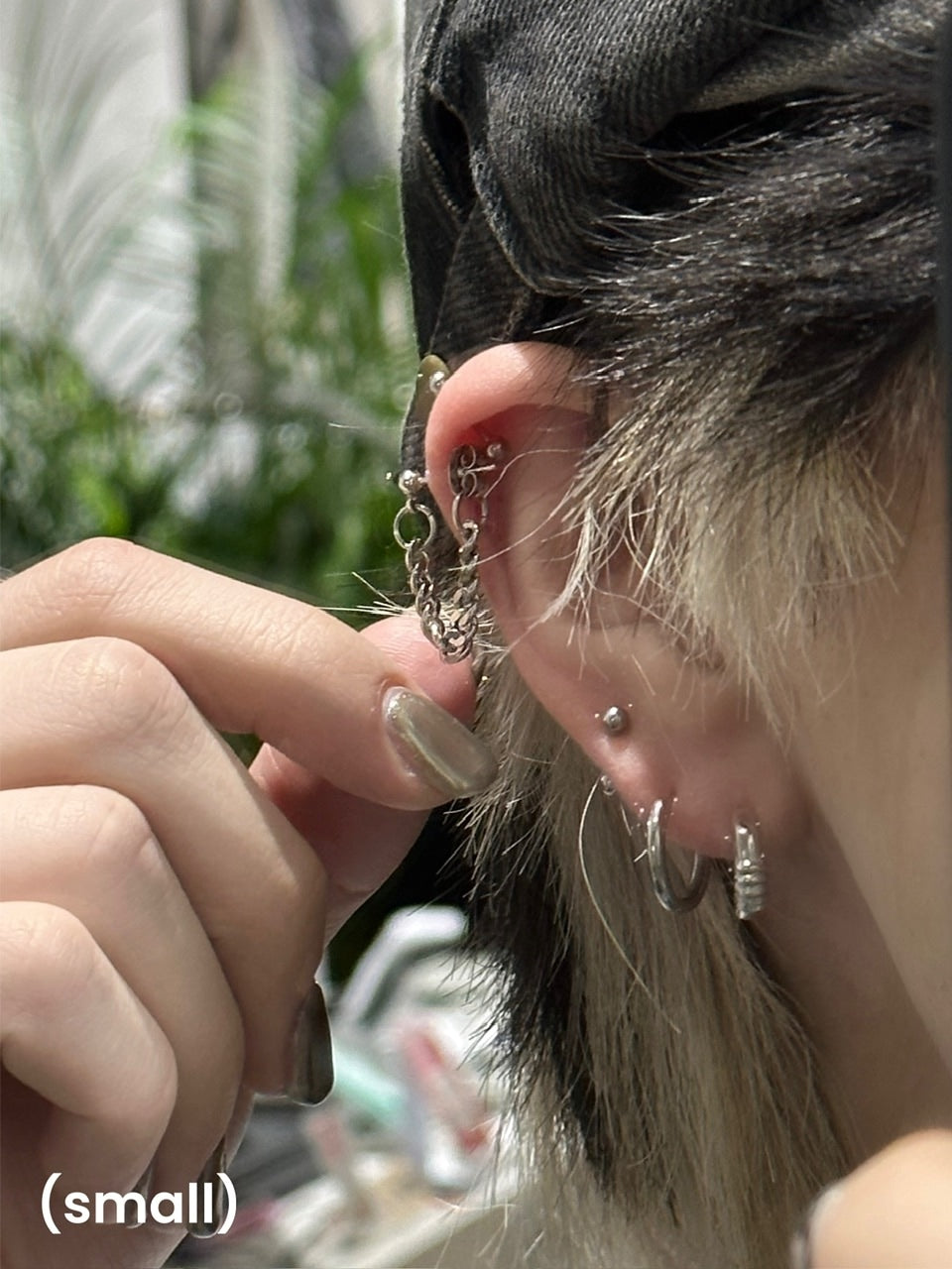 大阪店WEB限定受注制【Chikashitsu +】simple chain pierced earrring