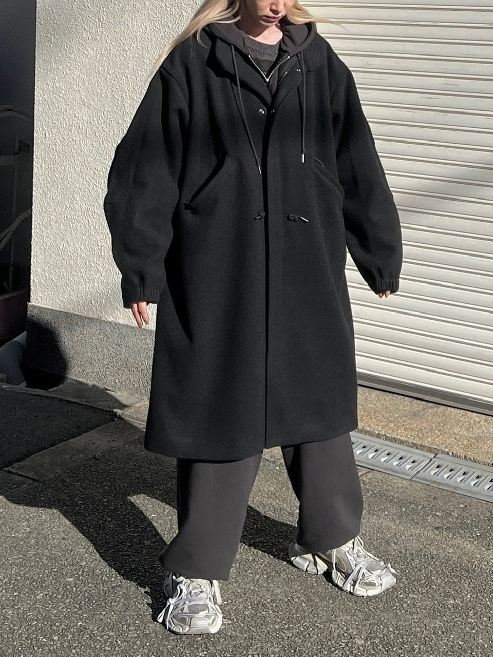 受注制【Chikashitsu +】high neck volume arm coat (2color)