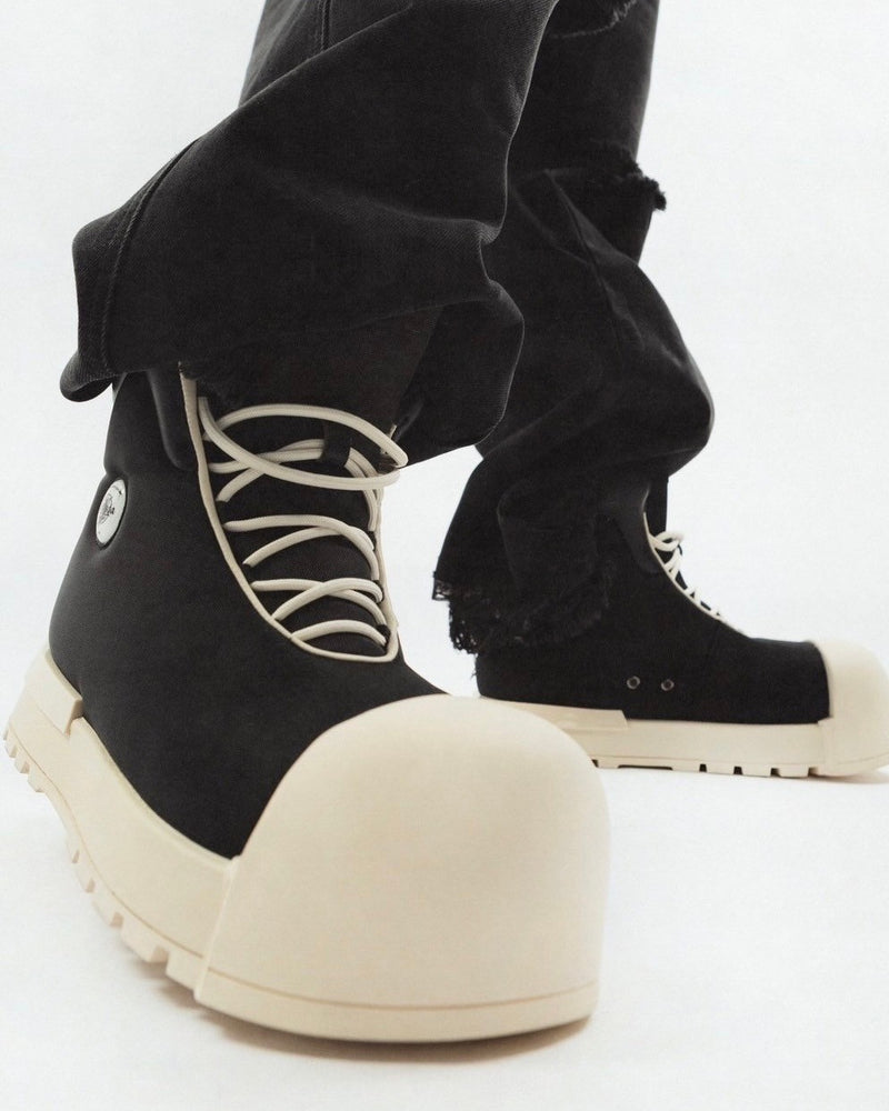 【F.V.V.O】THICK SOLED HIGH TOP BOOTS / 【フリーワールドオーダー(エフヴィーヴィーオー)】スニーカーライクミドルブーツ