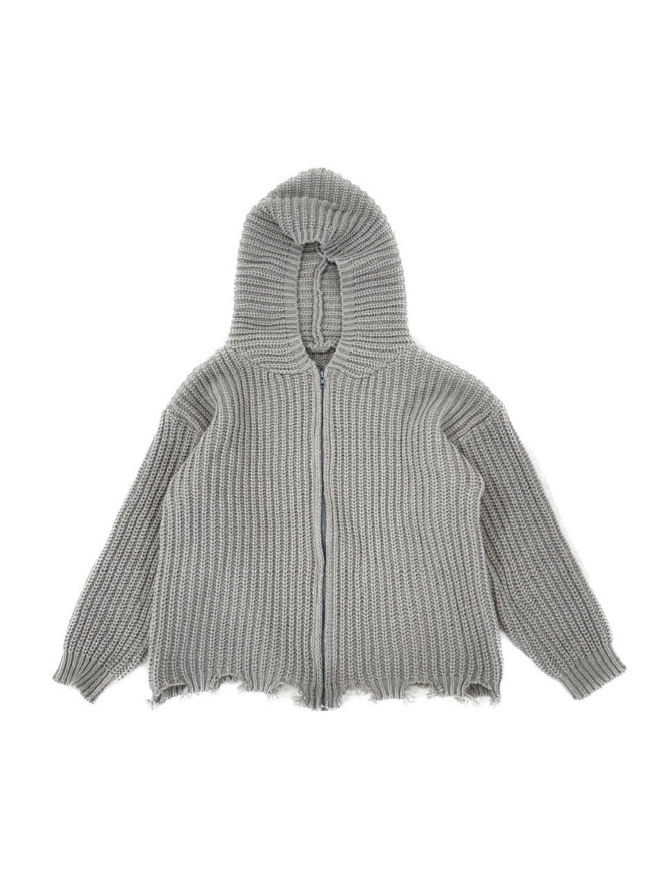 国際配送【Never mind the XU】lowgauge zip up knit