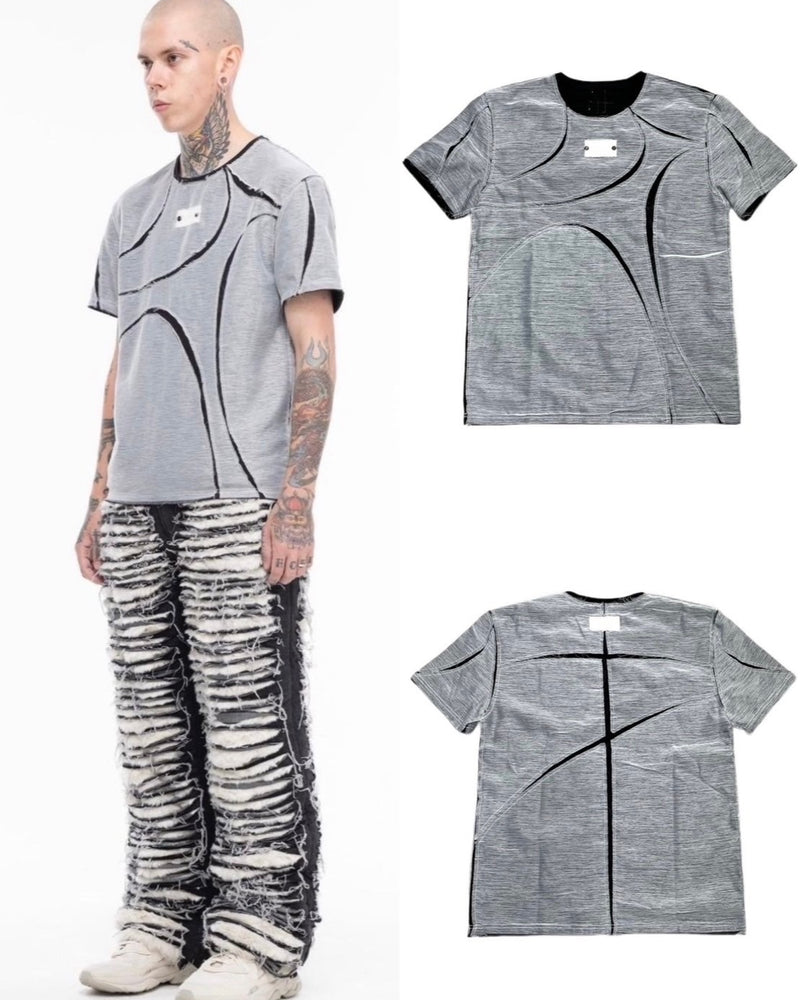 【BLR BLUER】Organza T-shirts / 【ビーエルアールブラー】オーガンザプリント半袖Tシャツ