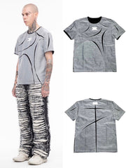 【BLR BLUER】Organza T-shirts / 【ビーエルアールブラー】オーガンザプリント半袖Tシャツ