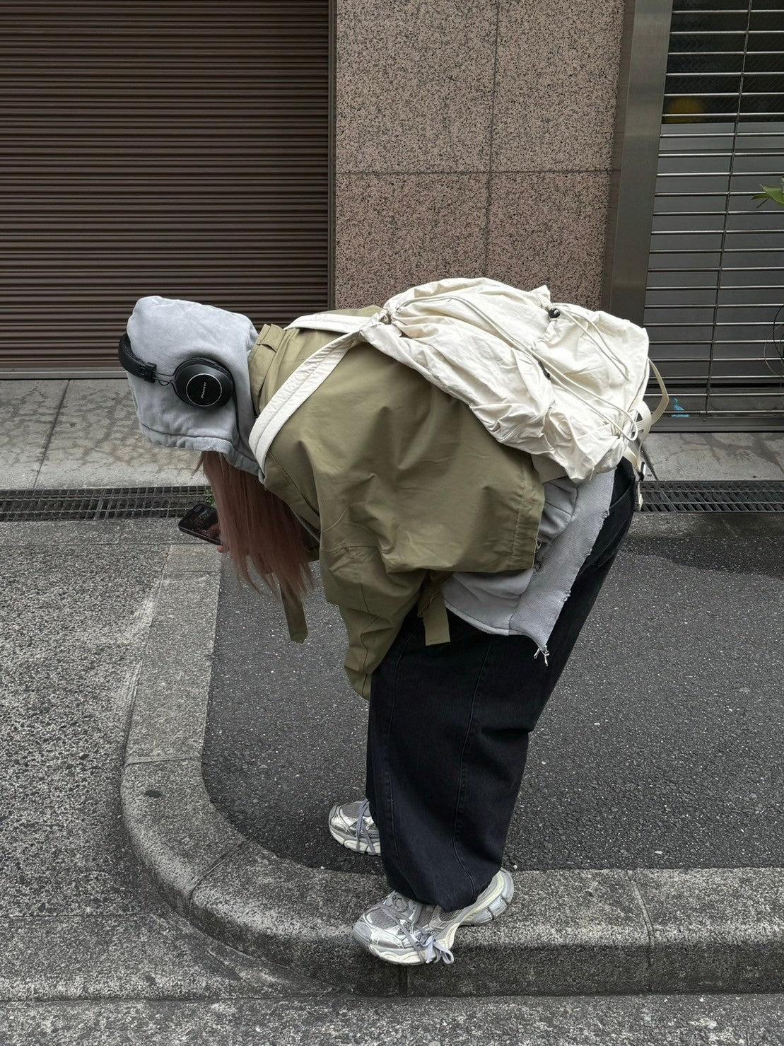 受注制【Chikashitsu +】pocket string backpack (2color) / 【チカシツプラス】ポケットストリングバッグパック