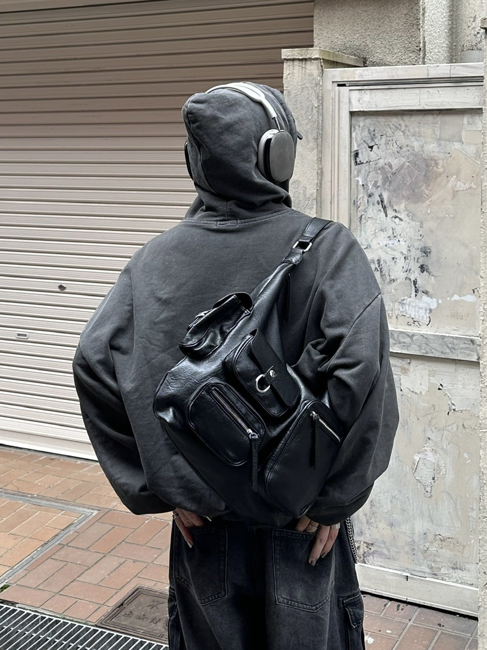 バッグ chikuwa 大阪店WEB限定【Chikashitsu +】leather pocket shoulder bag