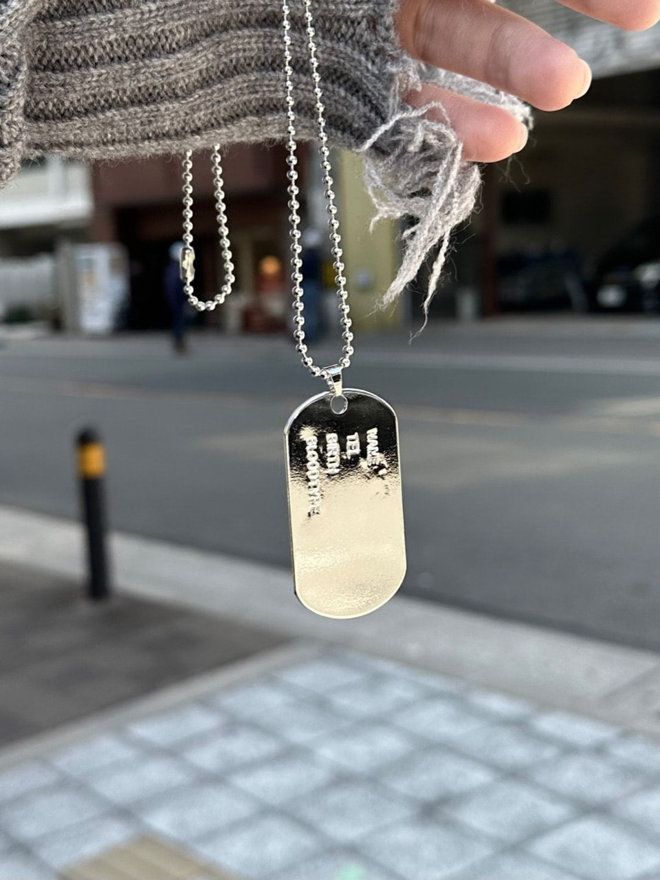 大阪店WEB限定【Chikashitsu +】dog tag necklace