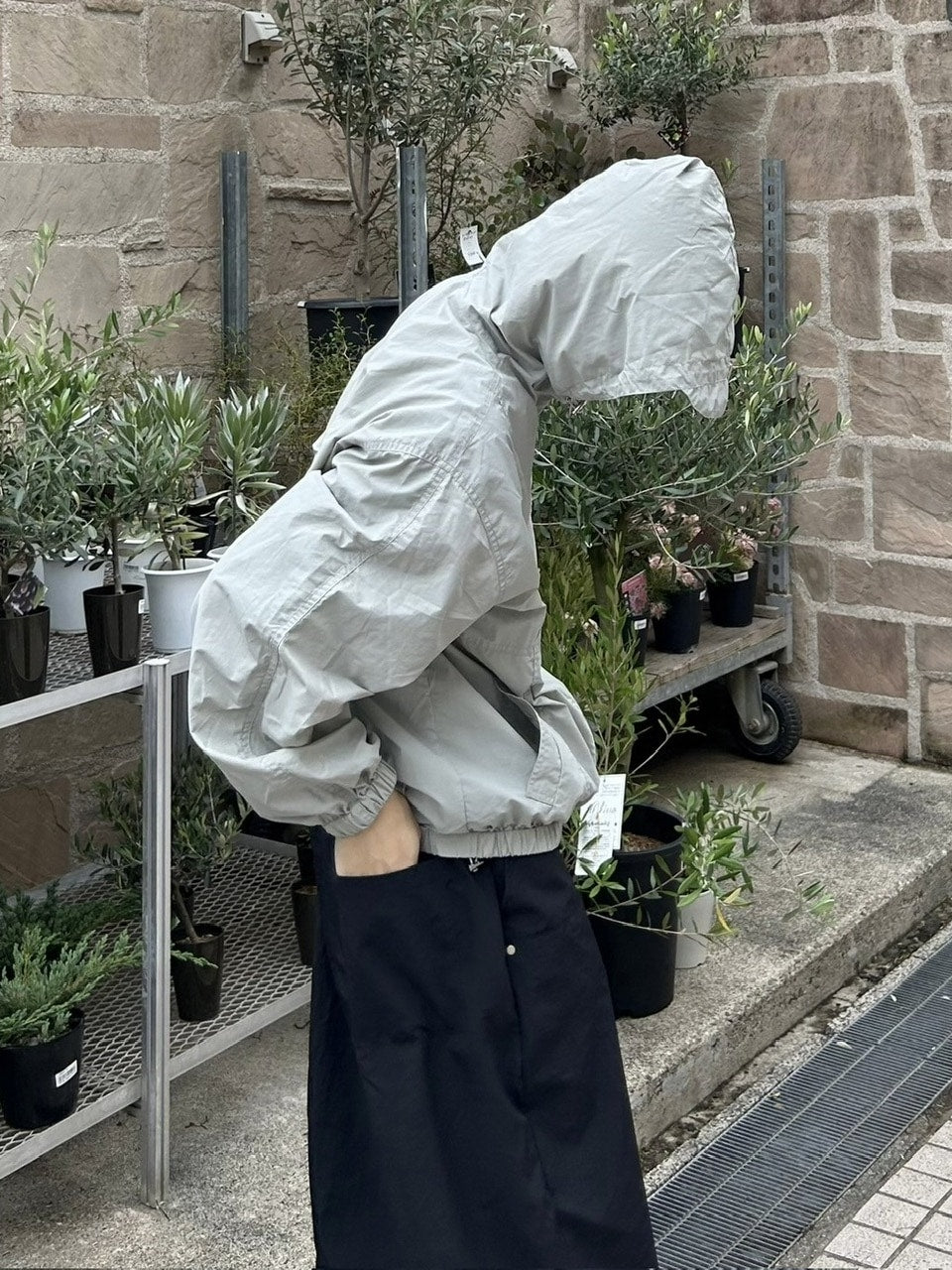 受注制【youll】nylon hooded blouson (2color)