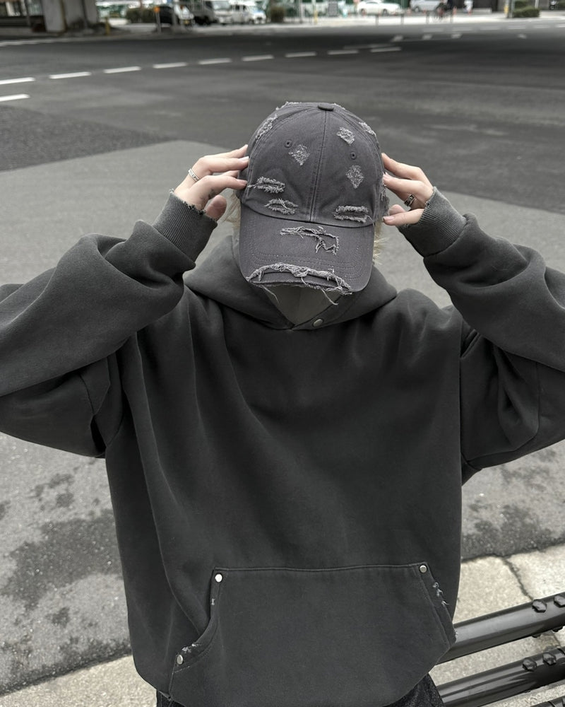 大阪店WEB限定受注制【Chikashitsu +】vintage damage cap (2color)