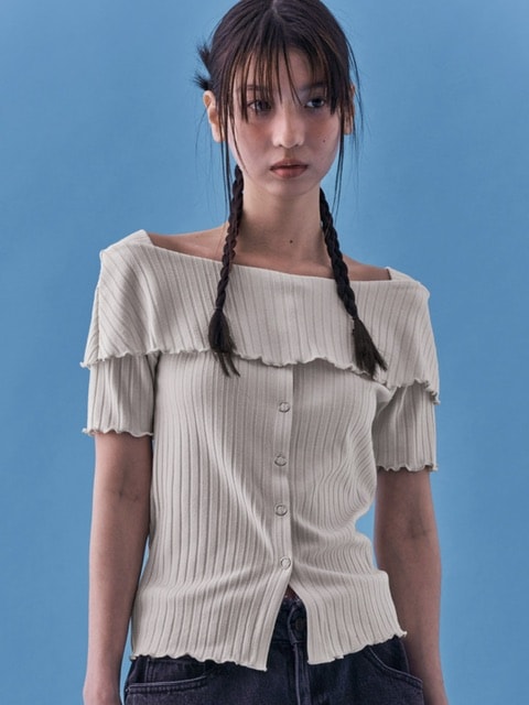 【FANCY CLUB】HEIDI KNITTED OFF-SHOULDER