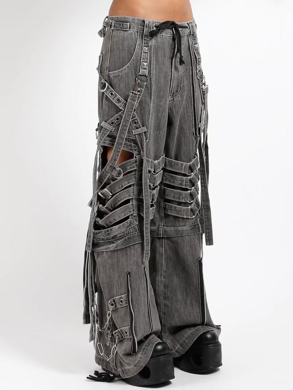 【TRIPP nyc】SUPER CUT OUT PANT[JM7130M] / 【トリップ エヌワイシー】カットアウトボンテージワイドパンツ