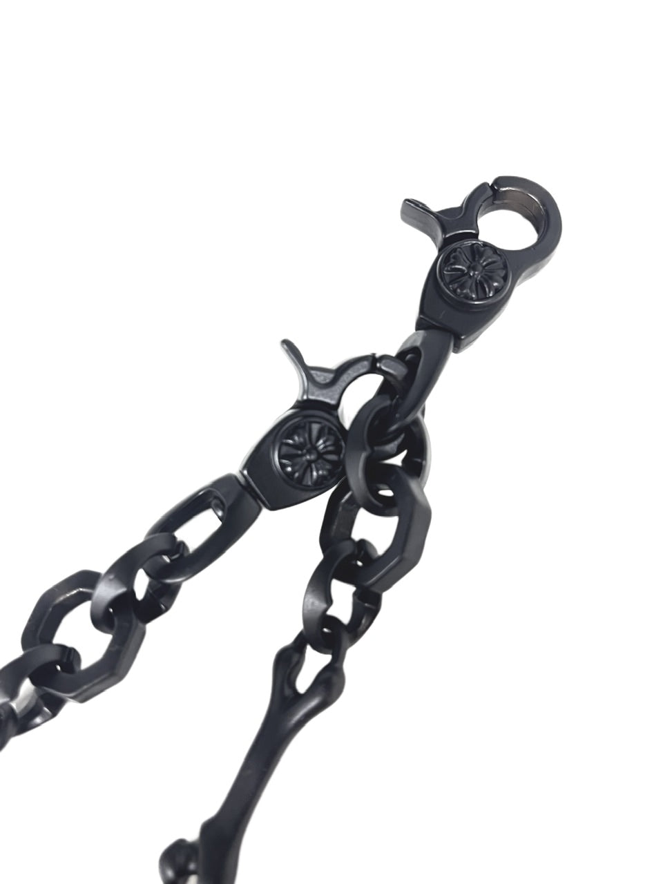 受注制【Never mind the XU】black bone wallet chain