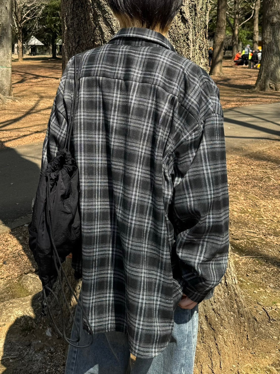 受注制【Chikashitsu +】oversized check shirt