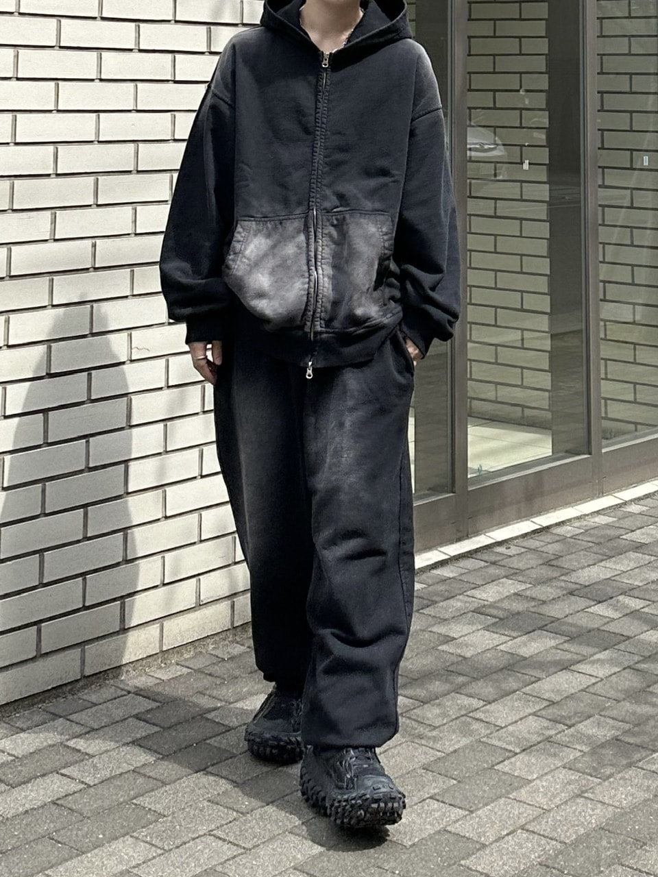 大阪店WEB限定受注制【Chikashitsu +】vintage wash sweat pants