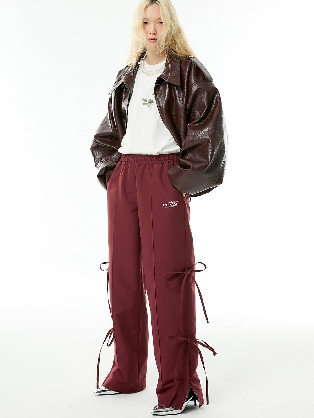 【ESC STUDIO】ribbon training pants