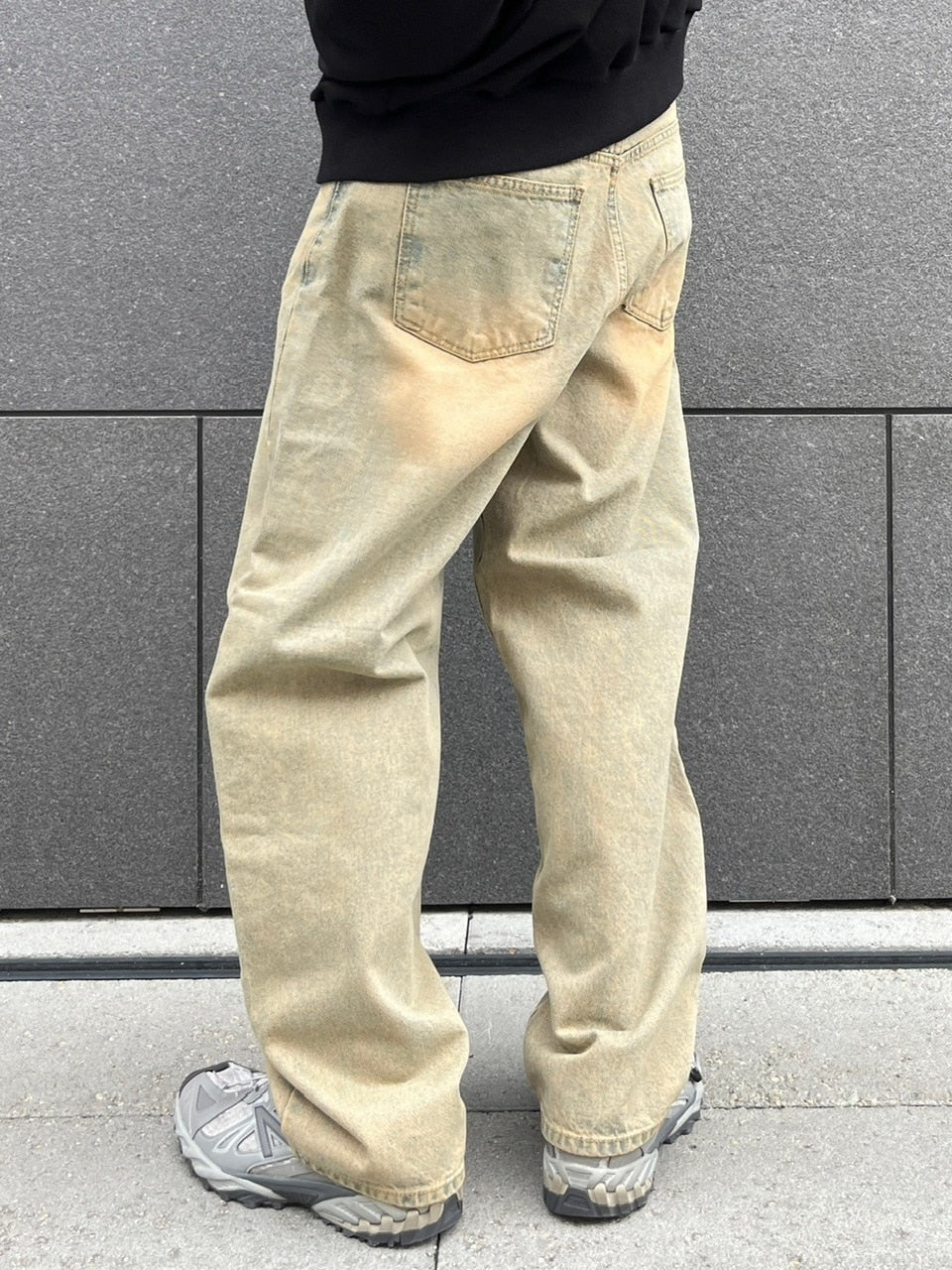 【Chikashitsu +】vintage wash semi wide denim pants 3 / 【チカシツプラス】ヴィンテージウォッシュセミワイドデニムパンツ