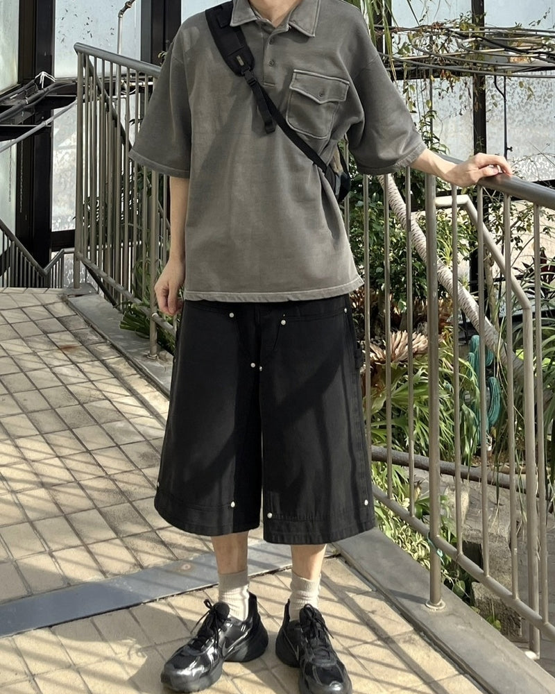 受注制【youll】pigment polo shirt (2olor)