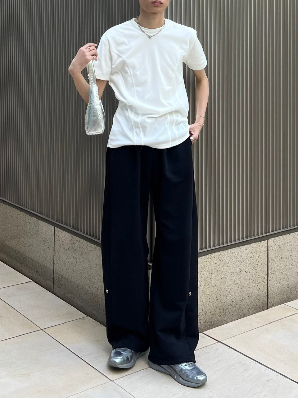 受注制【Chikashitsu +】compact stitch rib t-shirt (3color) / 【チカシツプラス】コンパクトステッチリブ半袖Tシャツ