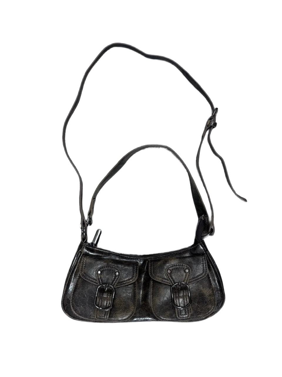 受注制【Never mind the XU】pocket leather belt bag (2color)