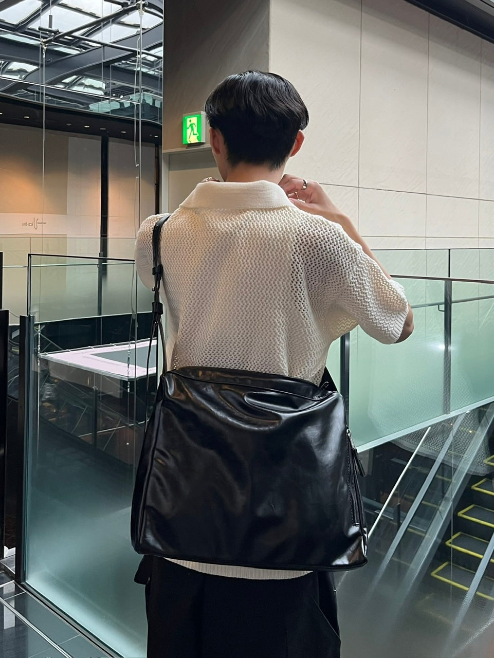 受注制【Chikashitsu +】vegan leather box belt bag (2color)