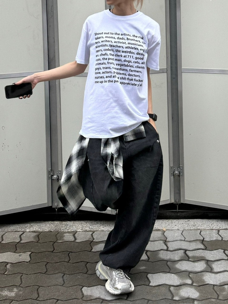 受注制【Chikashitsu +】logo lettering t-shirt (2color) / 【チカシツプラス】ロゴレタリングプリント半袖Tシャツ