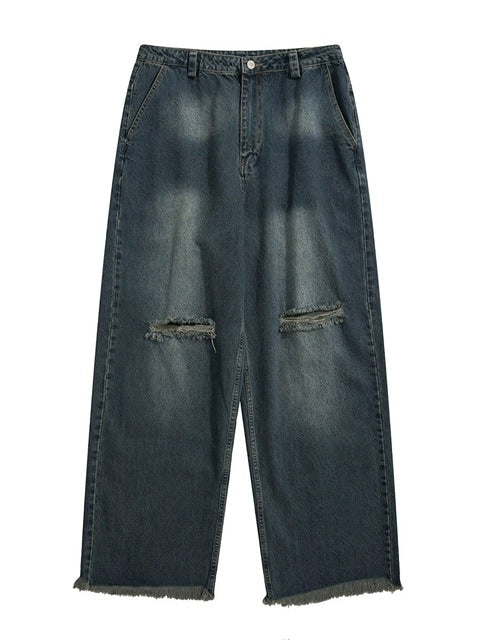 【Pioneer of Heroism】Grunge mud dyed denim pants