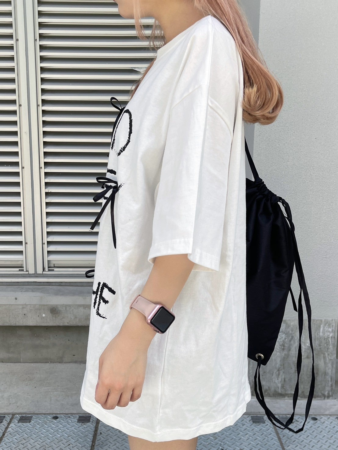 【nmtc +】ribbon half sleeve tee (3color)