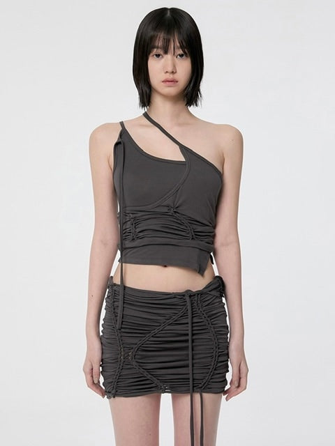 【FLAREUP】Handmade Twisted Skirt