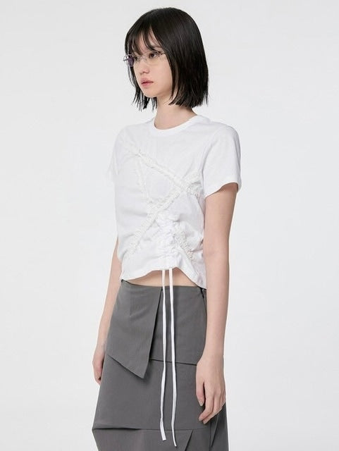 【FLAREUP】Diagonal Strap T-shirt