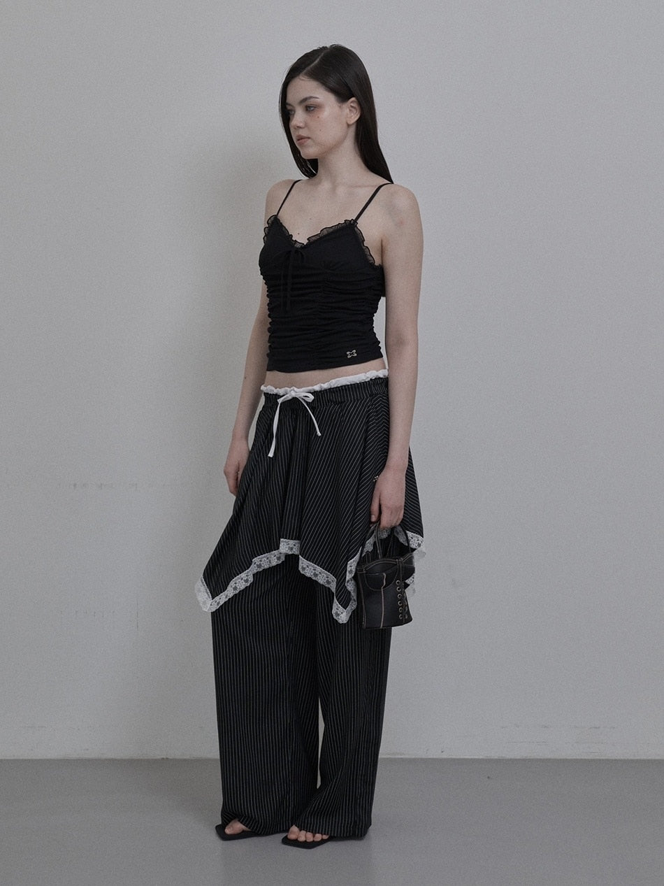 【SETUP‐EXE】MESH SHIRRING SLEEVELESS