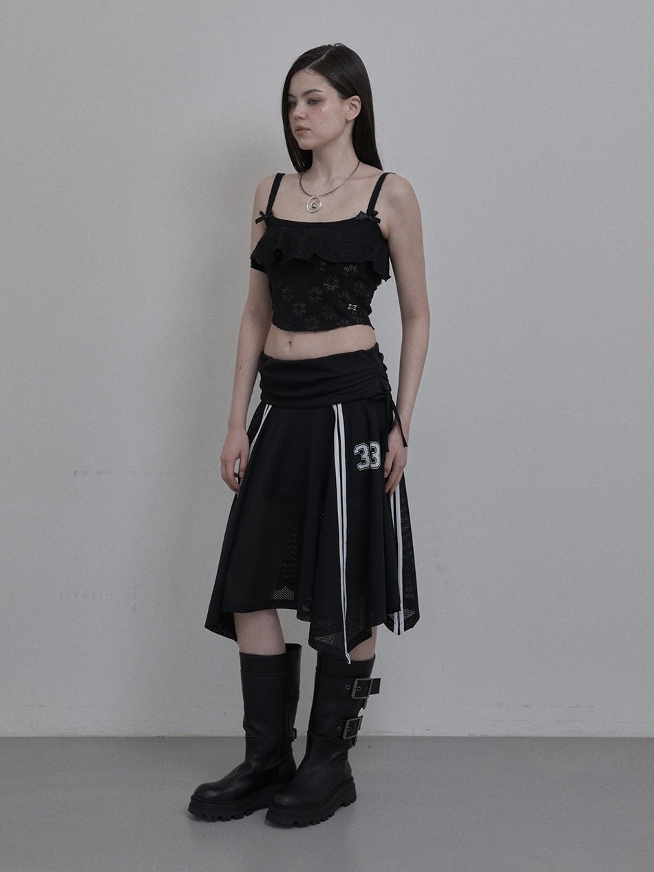 【SETUP‐EXE】FLOWER FRILL SLEEVELESS