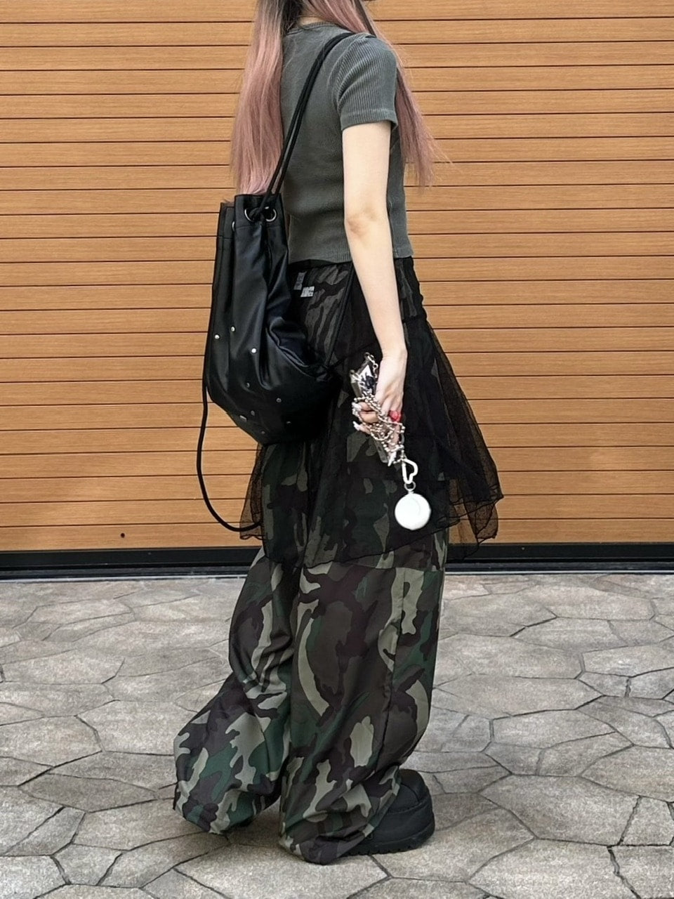 受注制【Never mind the XU】sheer layered skirt (2color)