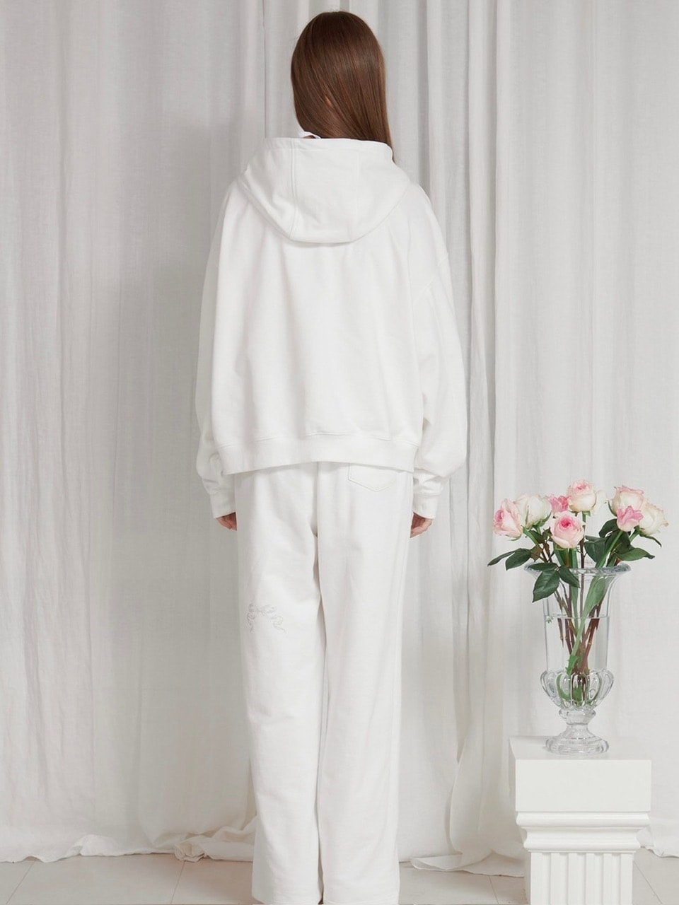 【PAIN OR PLEASURE】ROSE 2WAY HOOD ZIP UP