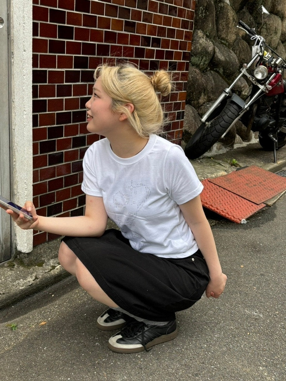 受注制【OaKS】twinkle cropped t-shirt (2color)