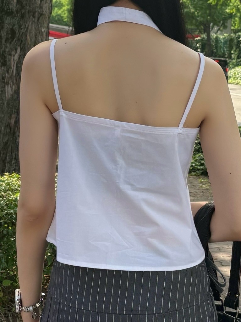 受注制【OaKS】choker set sleeveless blouse (3color)