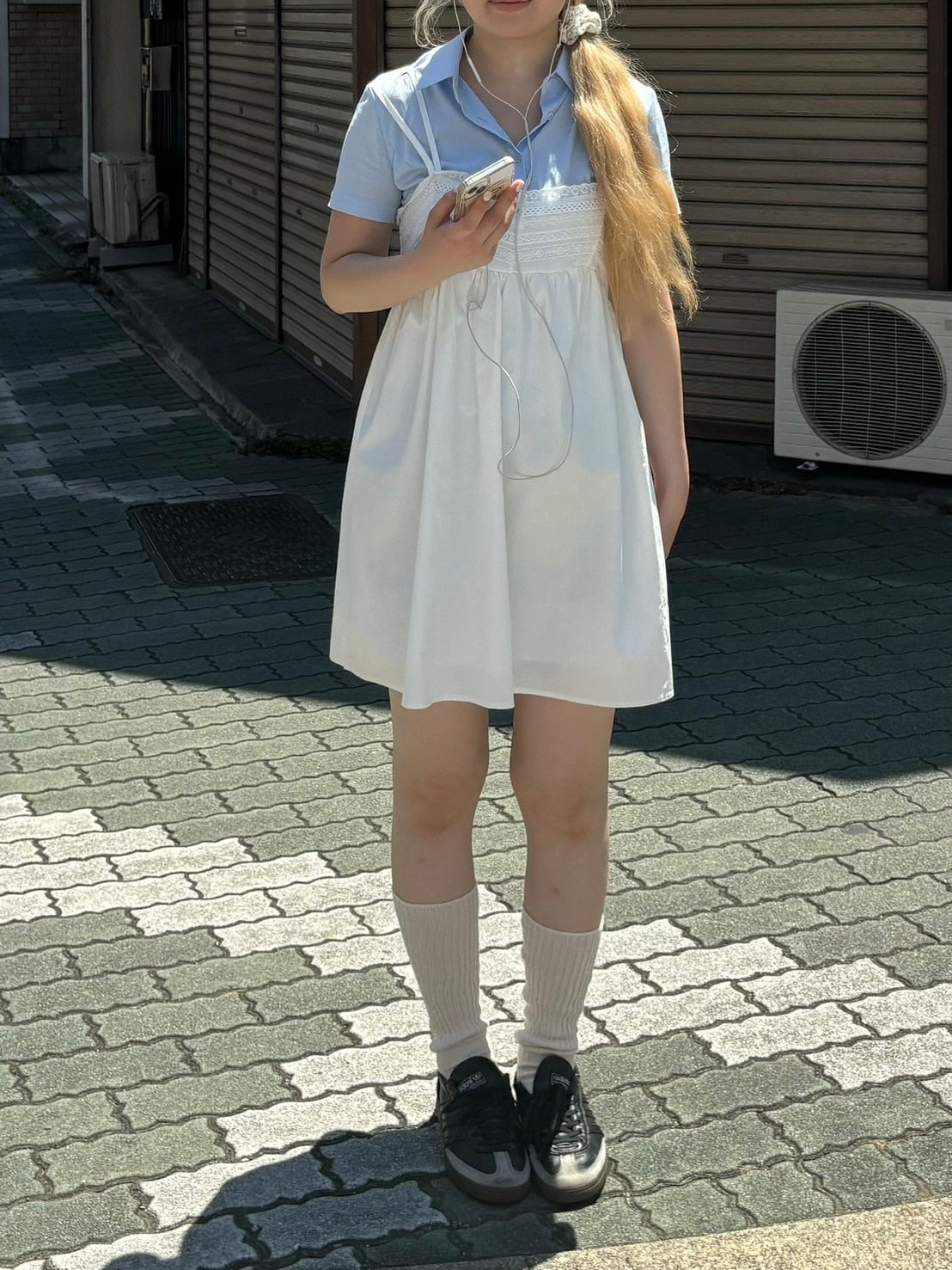 受注制【OaKS】lace mini camisole onepiece