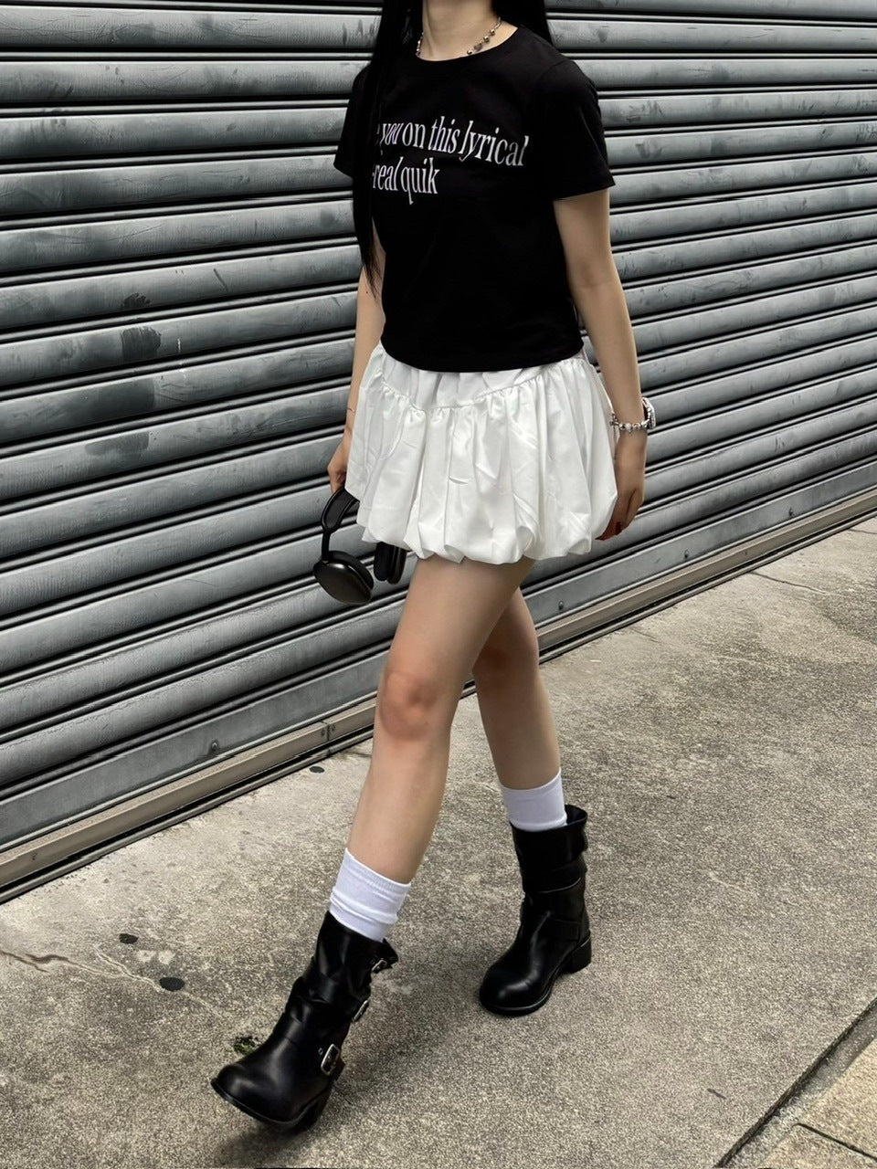 受注制【OaKS】balloon mini skirt (2color)