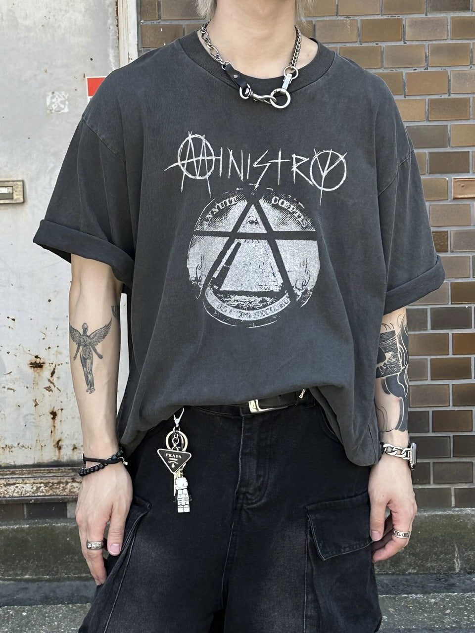 大阪店WEB限定受注制【Chikashitsu +】oversized ministry t-shirt