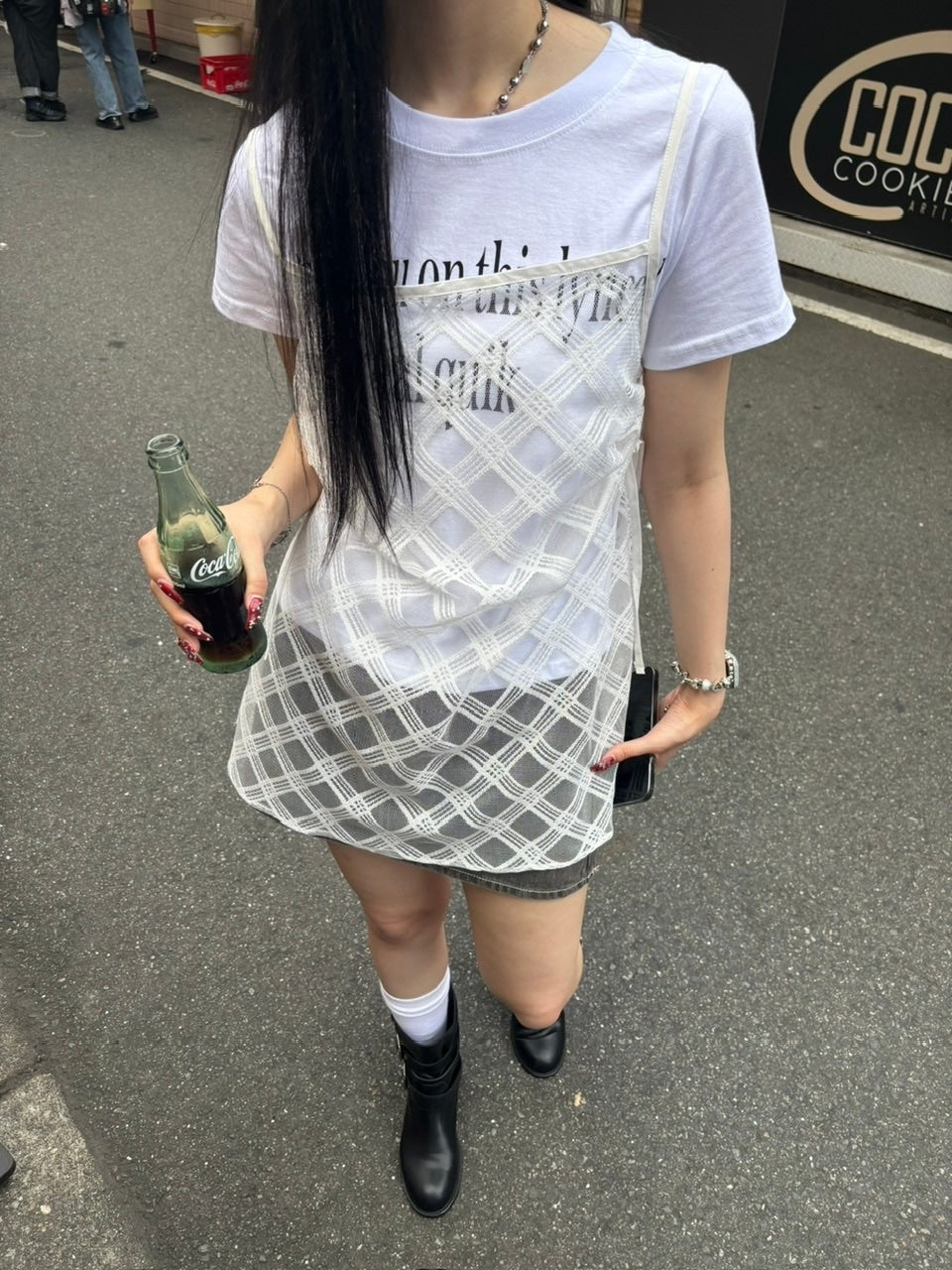 受注制【OaKS】layered check onepiece (2color)