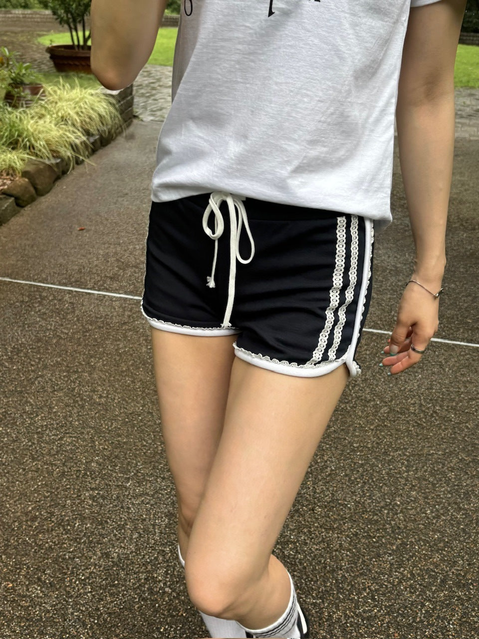 受注制【OaKS】lace short pants (2color)