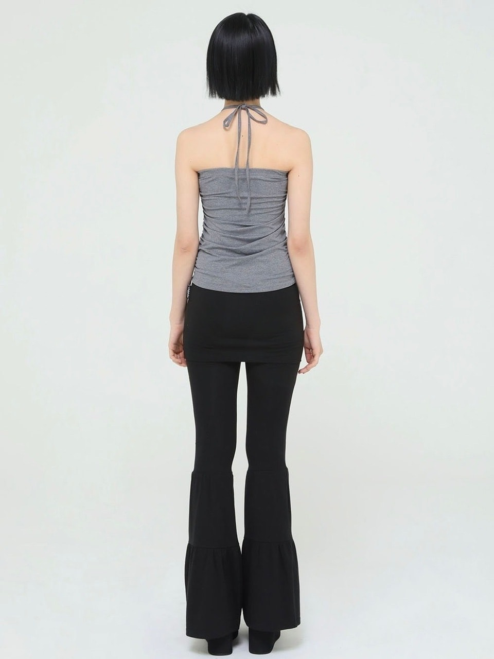 【Uglyshadow】BEADS SHIRRING TOP