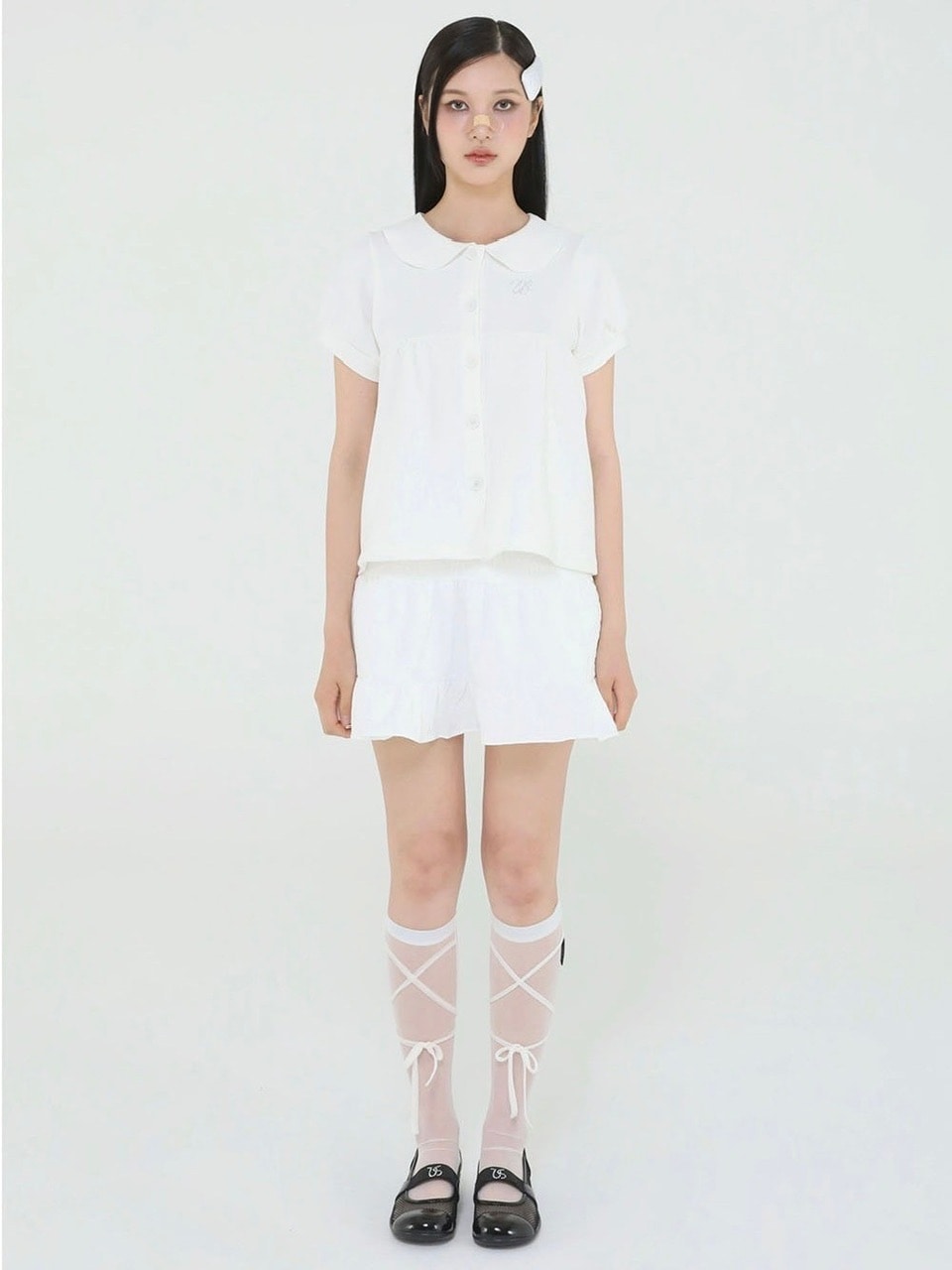 【Uglyshadow】BEADS CANCAN FLARE SKIRT