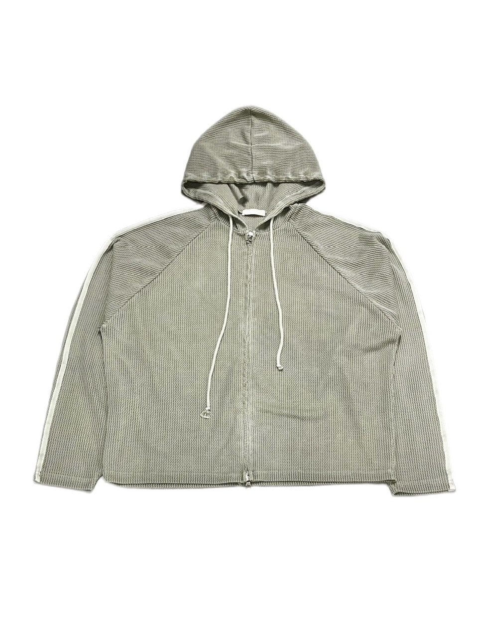 受注制【Never mind the XU】pigment track mesh zip hoodie (2color)